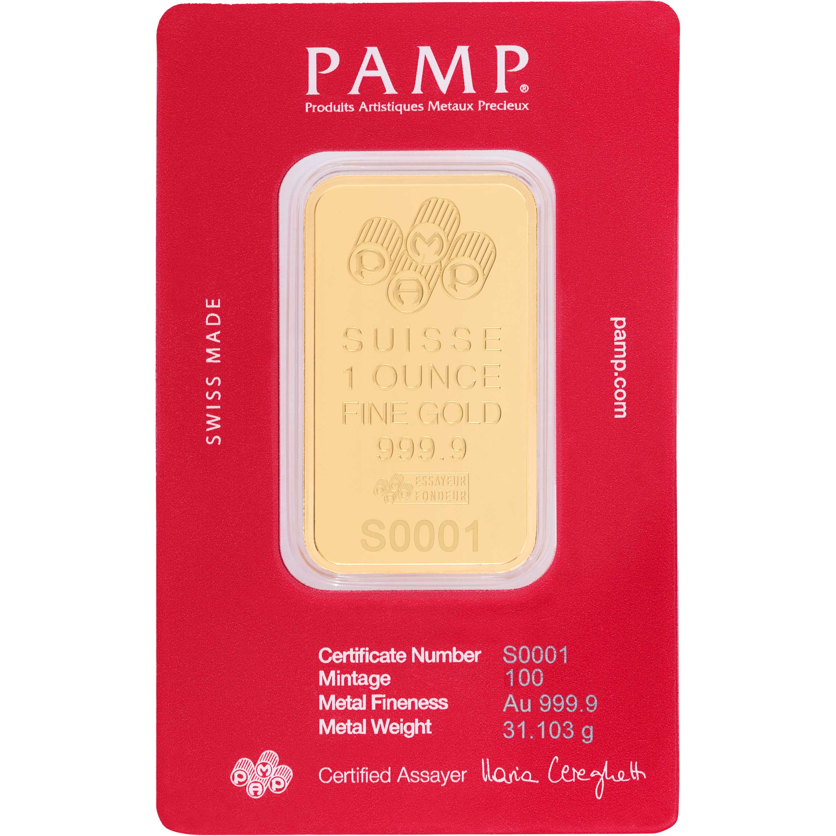 Supreme®/PAMP Suisse 1 oz. Gold Bar view 4